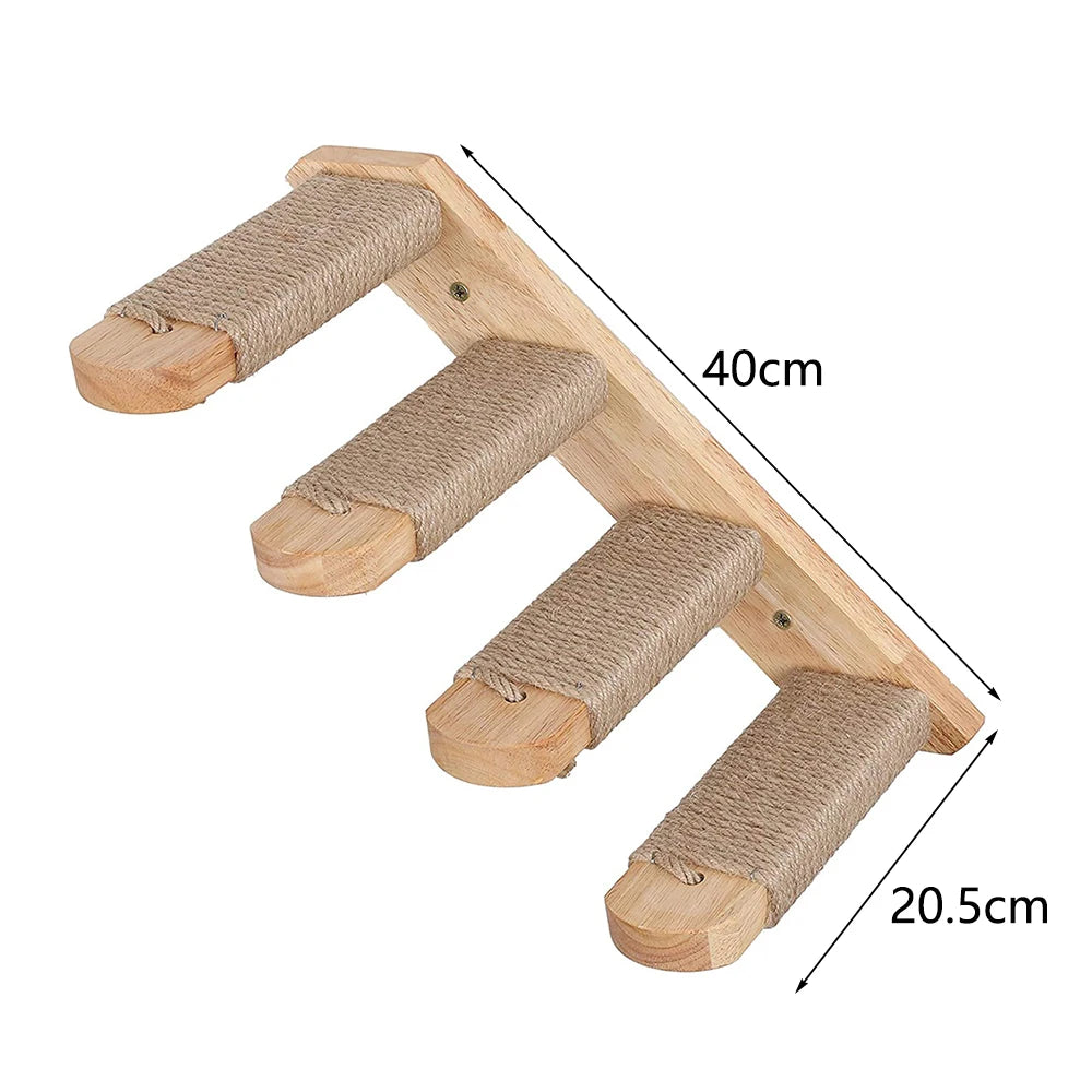 Cat Hammock Wall Mounted Wooden Furniture Scratcher Kitty Beds Perches Stable Cats Wall Shelves for Sleeping Playing Climbing