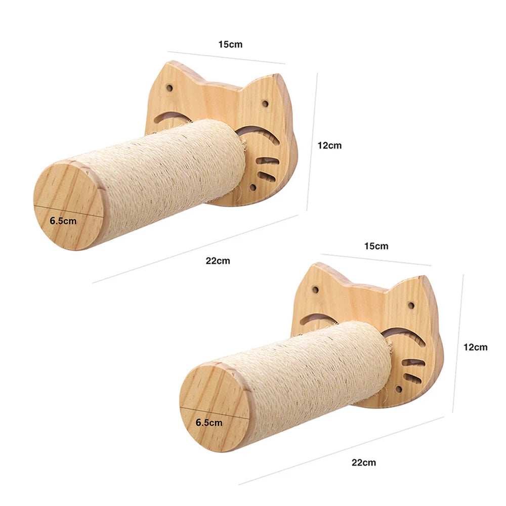Cat Hammock Wall Mounted Wooden Furniture Scratcher Kitty Beds Perches Stable Cats Wall Shelves for Sleeping Playing Climbing