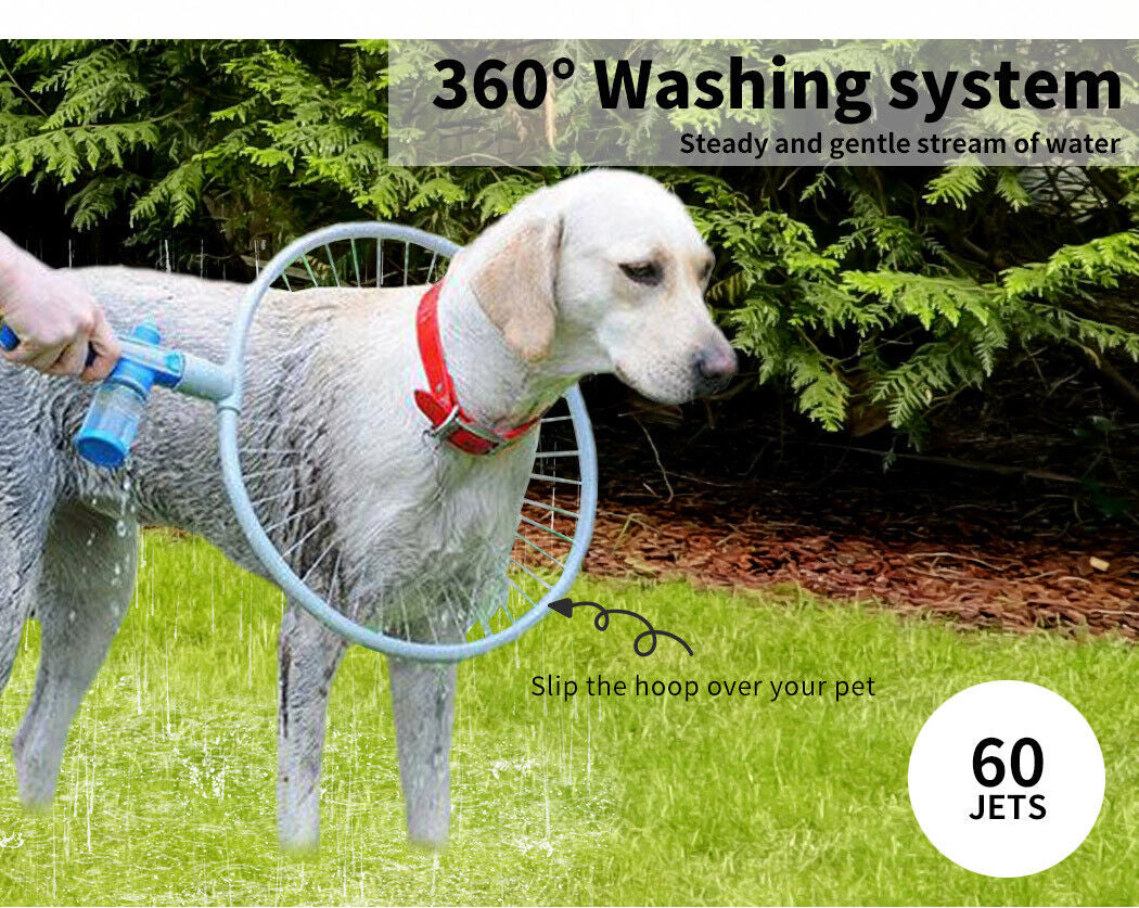 Pet Washer 360 Dog Cat Shower Hair Clean Kit Household Woof Wash Easy Tool