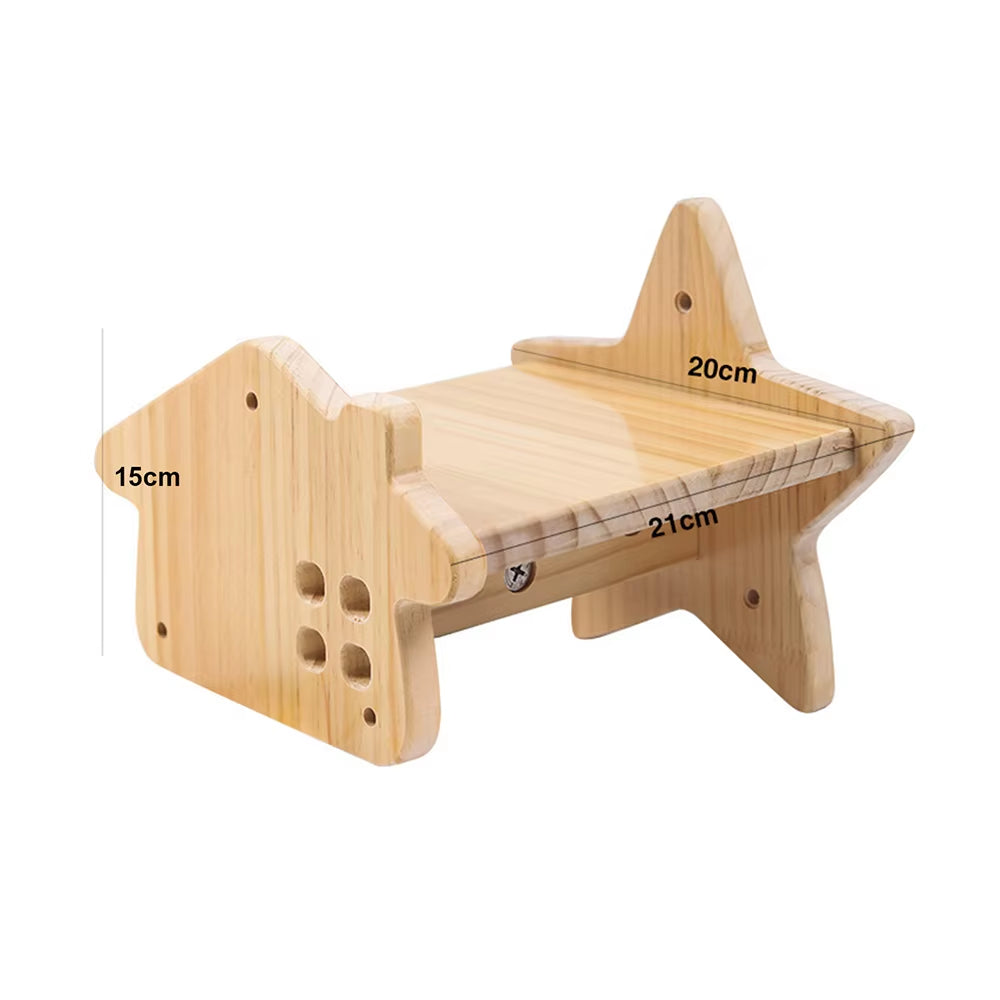 Cat Hammock Wall Mounted Wooden Furniture Scratcher Kitty Beds Perches Stable Cats Wall Shelves for Sleeping Playing Climbing