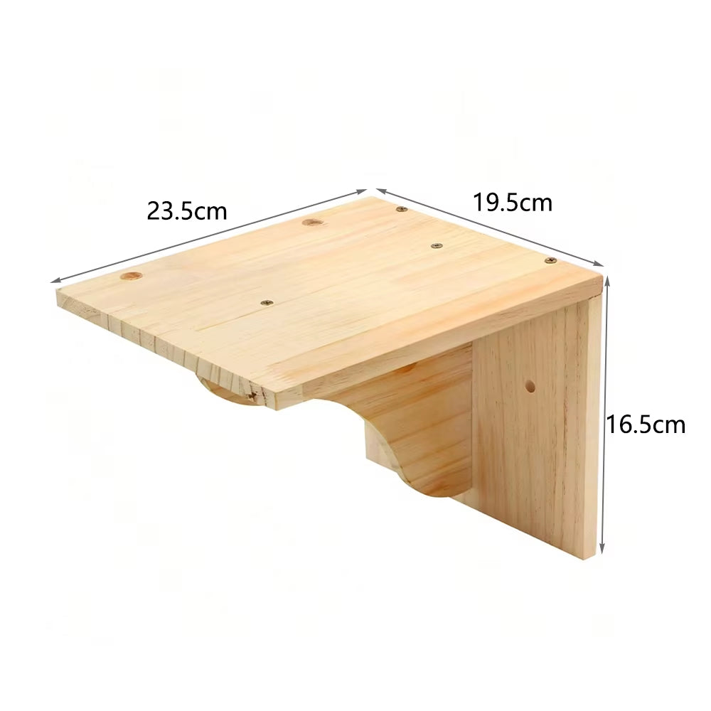 Cat Hammock Wall Mounted Wooden Furniture Scratcher Kitty Beds Perches Stable Cats Wall Shelves for Sleeping Playing Climbing