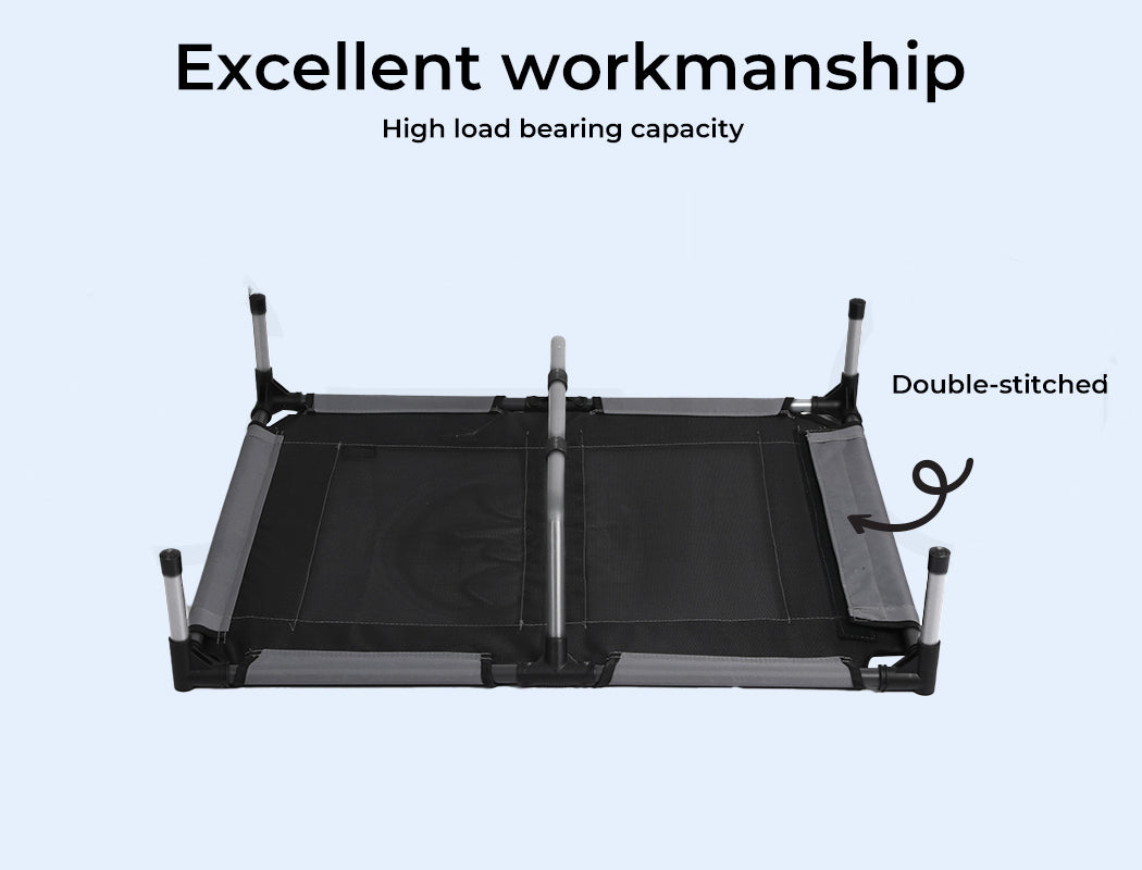 Dog Trampoline Bed Cat Elevated Hammock with Canopy Raised S Size