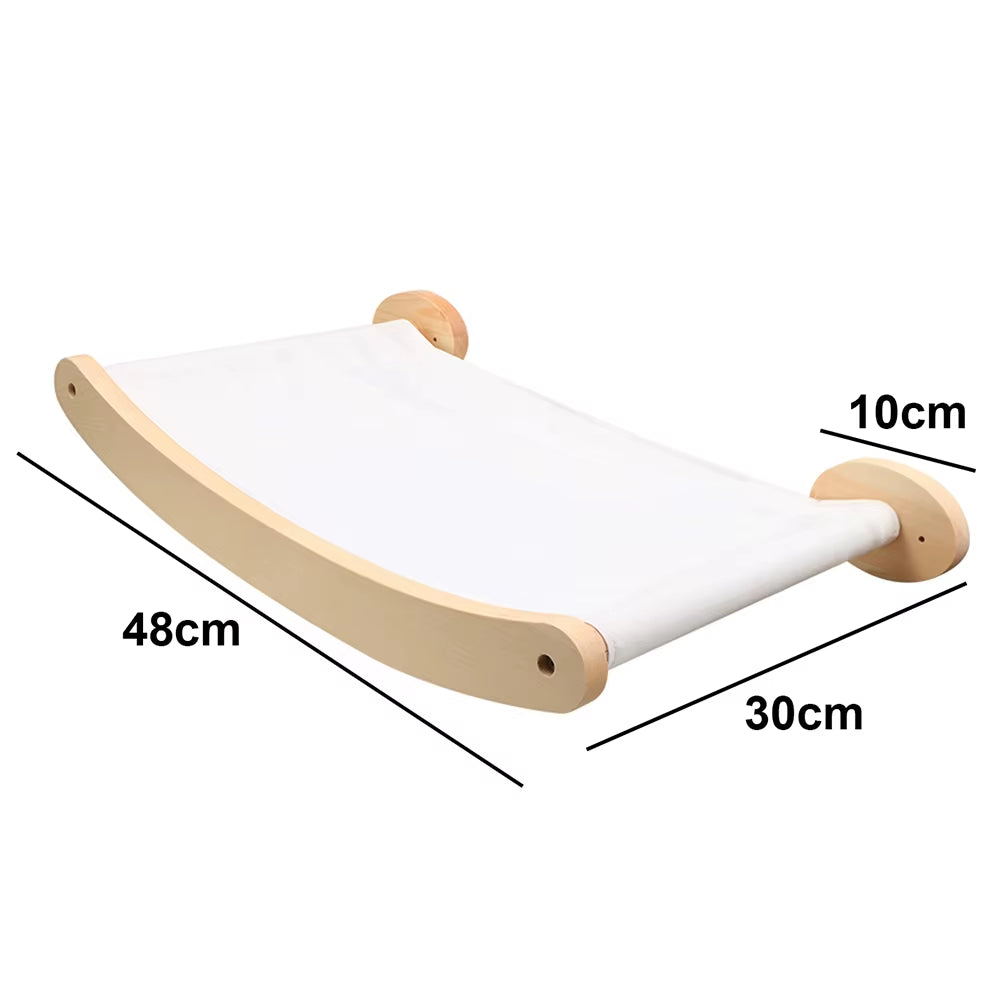 Cat Hammock Wall Mounted Wooden Furniture Scratcher Kitty Beds Perches Stable Cats Wall Shelves for Sleeping Playing Climbing